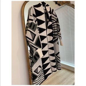 Geometric Knit Duster Kimono